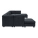 Upholstered Modular Sectional, Customizable Layout, Removable Cushions - Black