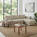 L-Shaped Modular Sofa With Double Layer Cushion