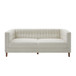 Modern 3 Seater Sofa, Upholstered Couch With Curved Armrests