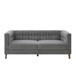 Modern 3 Seater Sofa, Upholstered Couch With Curved Armrests
