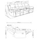 Divine - 5 Piece Power Reclining Home Theater Seating Set With Memory Foam Cushions And Storage Consoles
