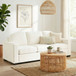 Modern 3 Seater Sofa With Curved Backrest