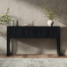 Geometric Carved Console Table With 3 Soft Close Drawers