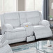 Contemporary Motion Loveseat With Console Storage