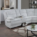 U-Shaped Sectional Sofa With Console Cup Holder, Storage Drawer, Manual Reclining