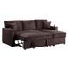 Convertible Sectional With USB / USB - C Port, Storage Chaise, Pull-Out Bed