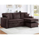 Convertible Sectional With USB / USB - C Port, Storage Chaise, Pull-Out Bed