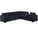Modern Style L-Shape Sectional Set, USB Ports, Cup Holder