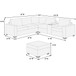 Contemporary L-Shaped Sectional Set With USB Console & Ottoman