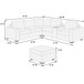 Contemporary L-Shaped Sectional Set With USB Console & Ottoman