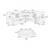 Modern Sectional Set With Corner Wedge, Loveseat, Ottoman & 2 Pillows