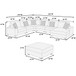 Contemporary Style Modular Sectional Sofa Set With USB, Cup Holder