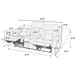 Modern Reclining Sofa With Pillow Arms And Headrest