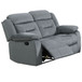 Modern Loveseat With Pillow Arms, Plush Backrest, Horizontal Tufting, USB Port