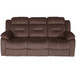 Modern Recliner Sofa With Pillow Arms, Plush Backrest, Horizontal Tufting, USB Charging Port
