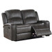 Manual Reclining Loveseat With Horizontal And Vertical Tufting