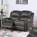Manual Reclining Loveseat With Horizontal And Vertical Tufting