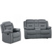 Contemporary Living Room Set With Pillow Arms And Headrest Support