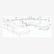Modern Modular Sectional With Adjustable Back Support