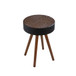 Round Coffee Table With Carved Top For Living Room