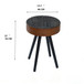 Round Coffee Table With Carved Top For Living Room
