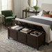 Connaught - Large Storage Bench Trunk - Dark Brown