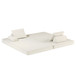 Multifunctional Convertible Sofa Bed With 2 Tumbler Backrests And 2 Pillows, Deep Seat Couch