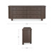 Loren - 6 Drawer Dresser - Dark Brown