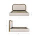 Camilla - Queen Bed - Oat / White / Beige