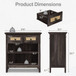 Storage Cabinet With 2 Drawers And 2 Shelves - Coffee