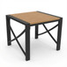 Square Outdoor Patio End Table - Black