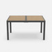Rectangle Outdoor Patio Table With Slatted Top - Gray