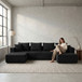 U-Shaped Modular Sectional Sofa With Double Chaise, Oversized Deep Seat For Living Room