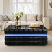 Alix Black Smart Coffee Table & End Table