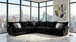 Rizz Black 4PC Sectional in Fabric S360 by New Era Innovations