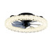 LED Light Source And Remote Control, 3000 - 6500K Dimmable Flush Mount LED Fan Light, 6 Speeds, Quiet DC Motor - Matte Black