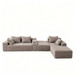 U-Shaped Modular Sofa With Cup Holders And Storage For Living Rooms - Coffee