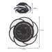 Bladeless Ceiling Fan With Remote Control, 6 Speeds Dimmable Light, Enclosed Low Profile For Living Room - Black