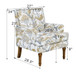 Floral Accent Armchair With Nailhead Trim