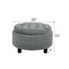 Storage Round Footstool Table Ottoman