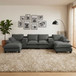 Modular Cloud Couch Sofa With Cup Holders & Storage, USB Port