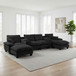 Modular Cloud Couch Sofa With Cup Holders & Storage, USB Port