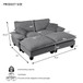 Modular Sectional Sofa With Movable Ottoman & Pillows