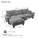 Modular Sectional Sofa With Movable Ottoman & Pillows
