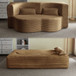 Floor Convertible Sleeper Sofa Bed With 2 Pillows