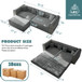 3-In-1 Convertible Sleeper Sofa With Movable Ottoman For Living Room