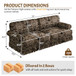 Luxuriously Comfortable Cloud Couch Sofa With Elegant Rolled Arms & Pleated Skirt Design