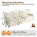 Luxuriously Comfortable Cloud Couch Sofa With Elegant Rolled Arms & Pleated Skirt Design