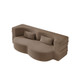 Modern Floor Sleeper Sofa Bed With 2 Pillows, Convertible Twin Size Folding Mattress For Living Room