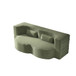 Modern Floor Sofa With 2 Pillows, Convertible Twin Size Folding Mattress For Living Room